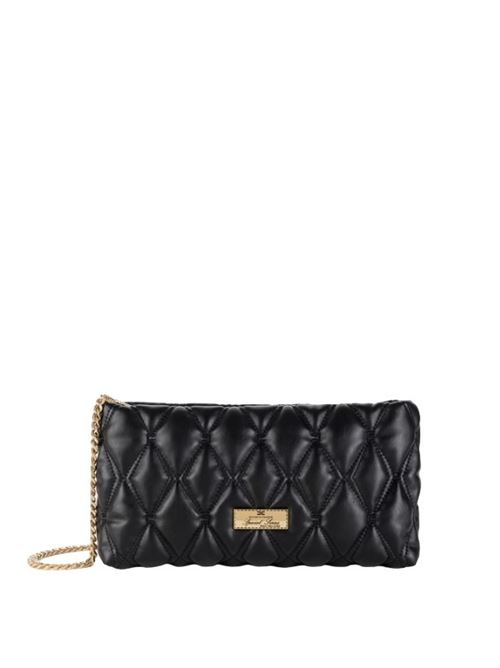 Clutch bag in embossed fabric with chain shoulder strap ELISABETTA FRANCHI | BS62A47E2.110